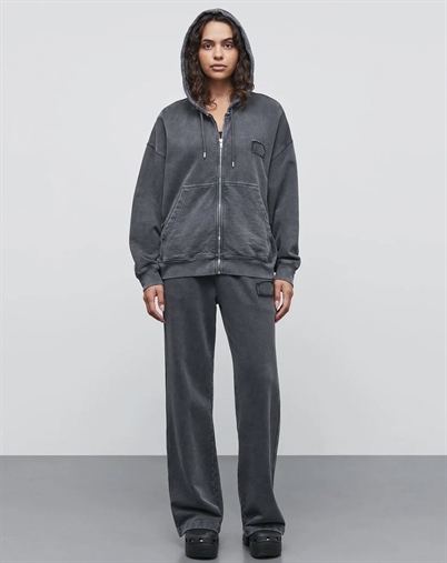 Mads Nørgaard - Compact Cotton Alpa Zip Hoodie - Asphalt